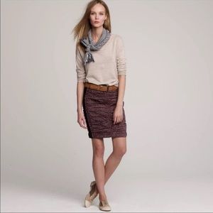 J.Crew Delilah Ruched Cotton Pencil Skirt Sz 8